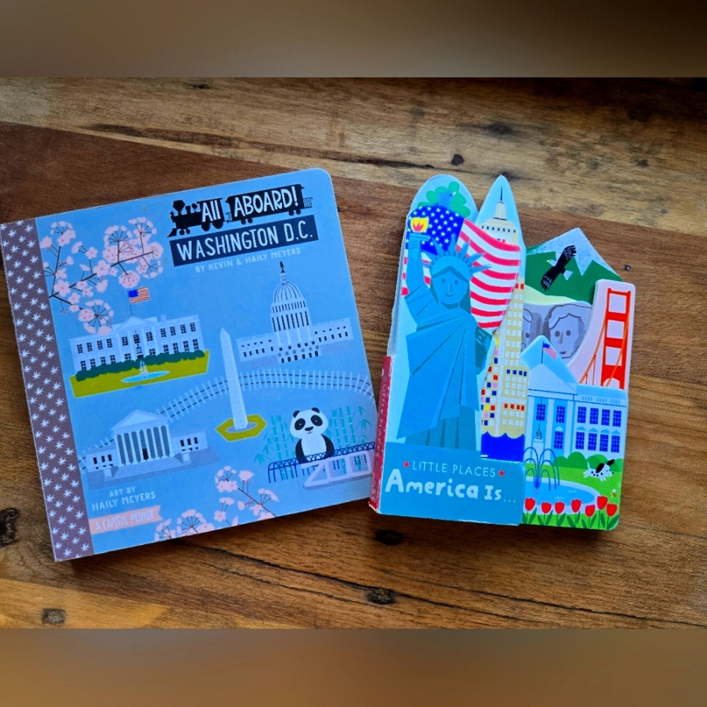 🇺🇸 USA Children's Book Set – “America Is…” & “All Aboard Washington, D.C.”